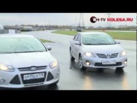 Сравнительный видео тест-драйв Ford Focus 3 и Toyota Corolla